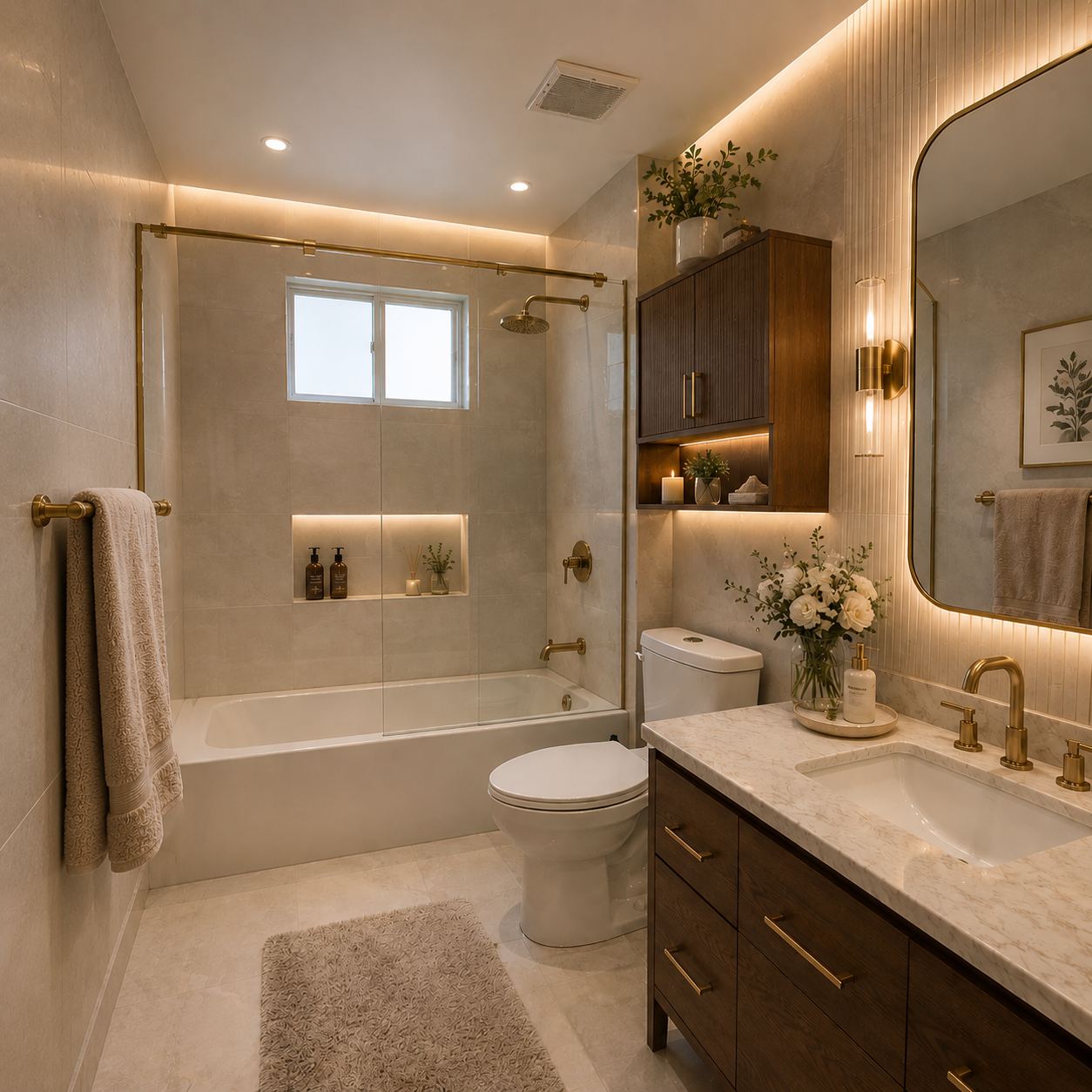 Spa bathroom after