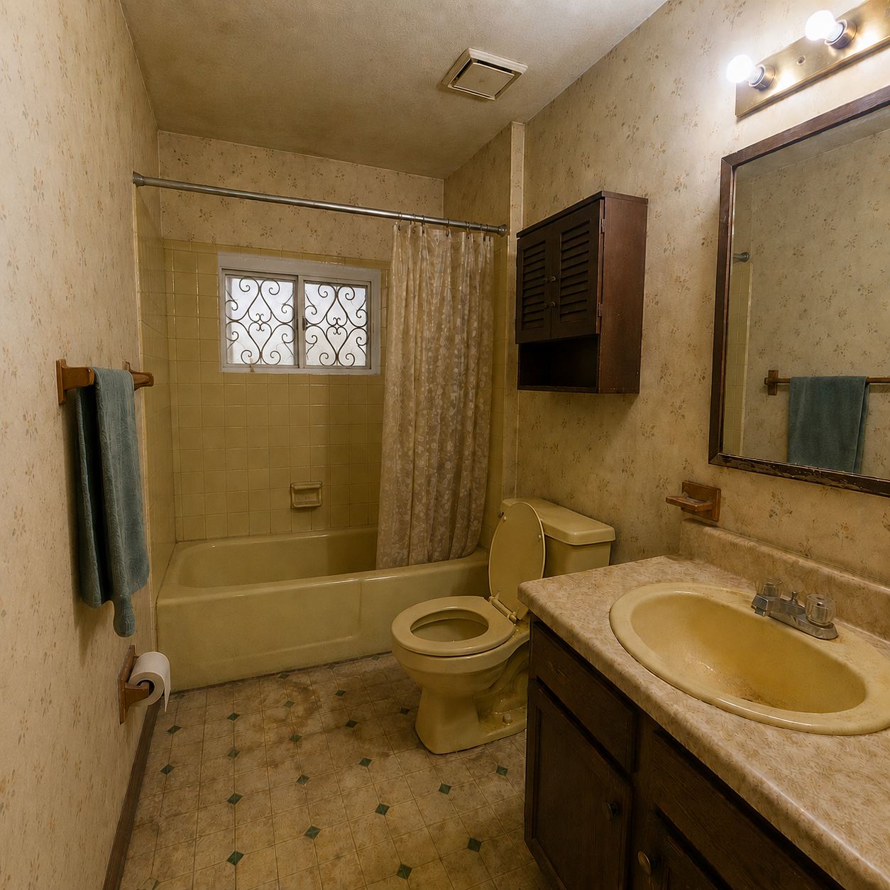 Dated bathroom before
