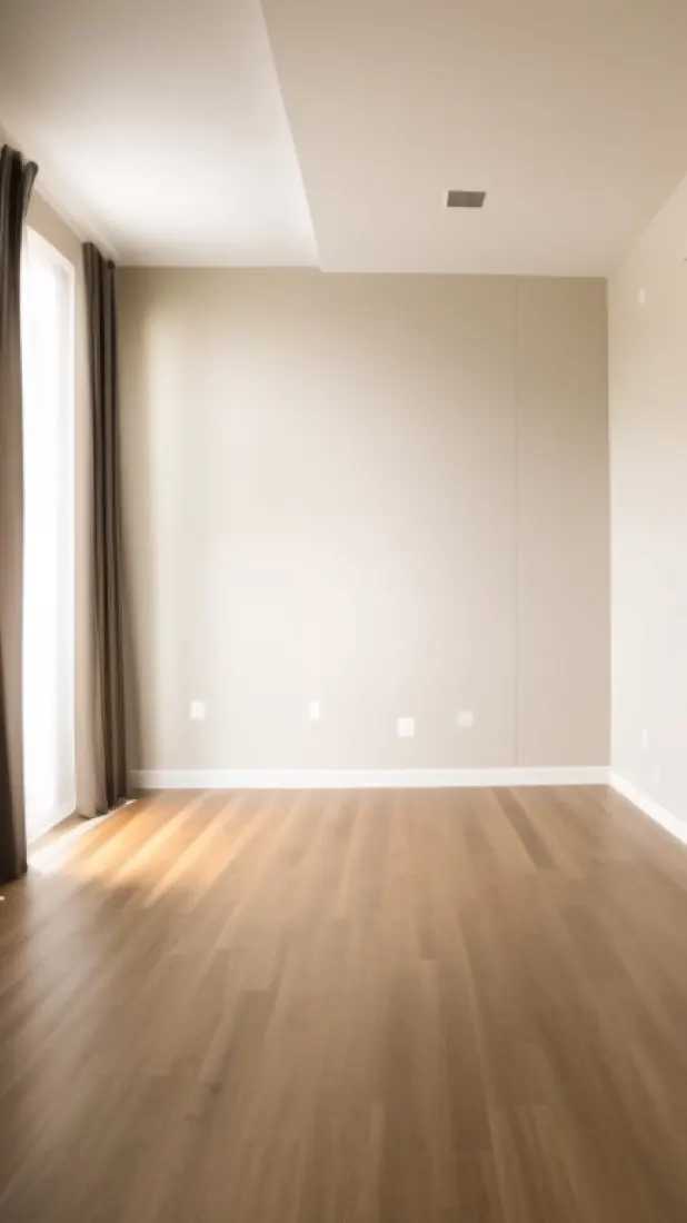 Résultat Interior AI : la pièce toujours vide, sans aucun meuble